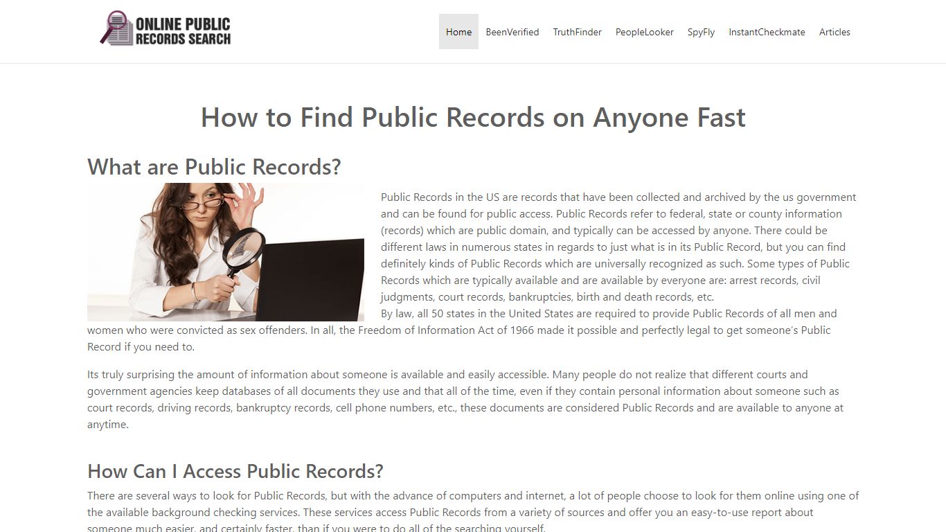 Online Public Records Search